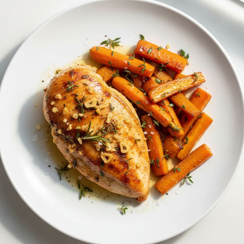 Garlic Herb Roasted Chicken with Root Vegetables