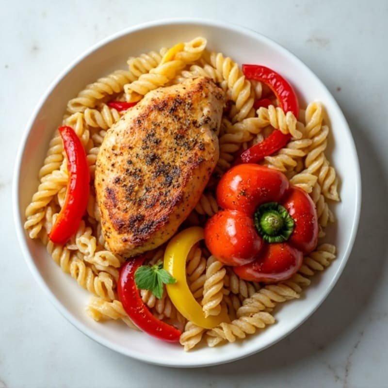 Lean Spicy Cajun Chicken with Whole Wheat Pasta