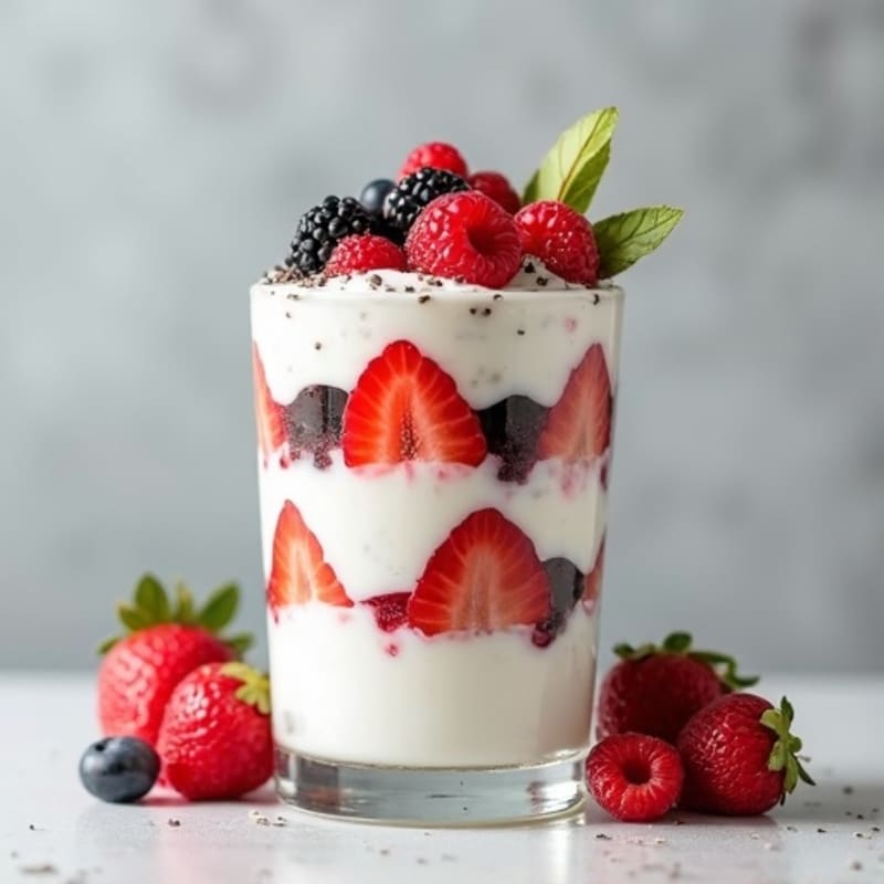Creamy Greek Yogurt Protein Parfait with Mixed Berries