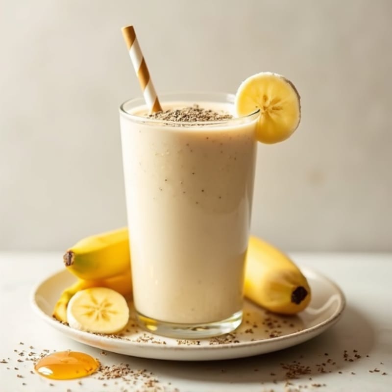 Protein Smoothie with Banana and Chia Seeds