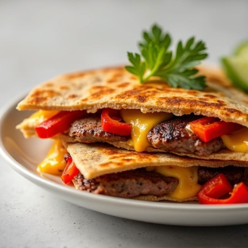 Lean Steak and Cheesy Whole Wheat Quesadillas