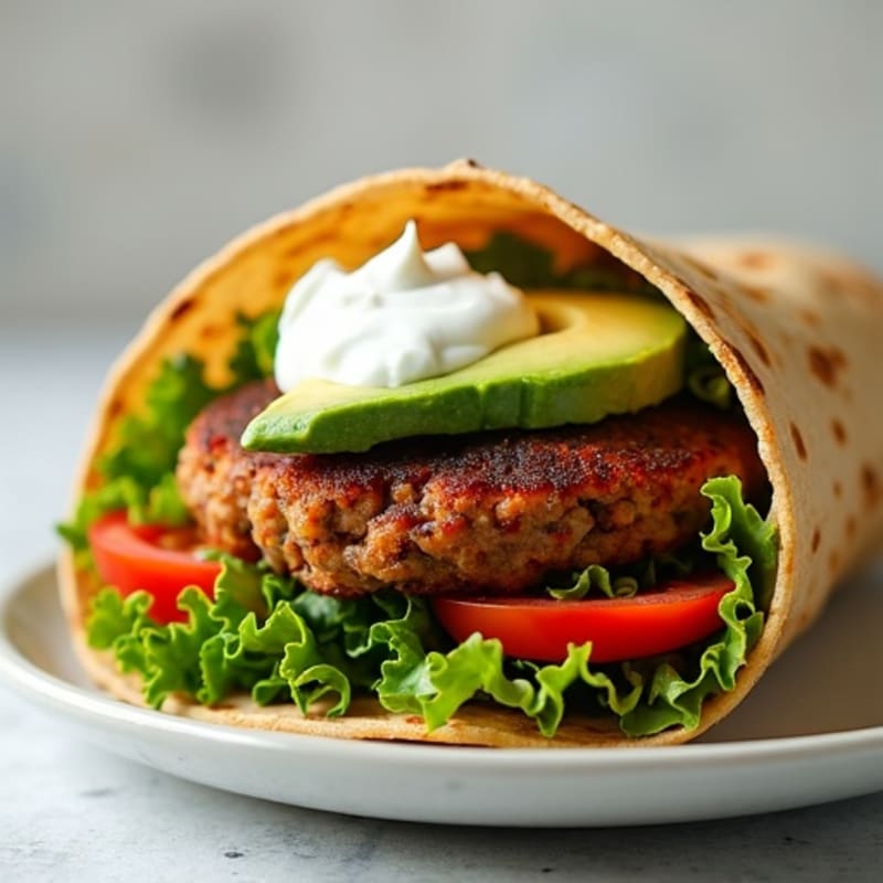 Crispy Veggie Burger Wraps