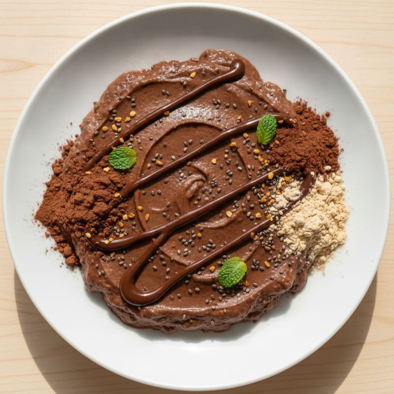 Silky Chocolate Protein Pudding with Chia Seeds