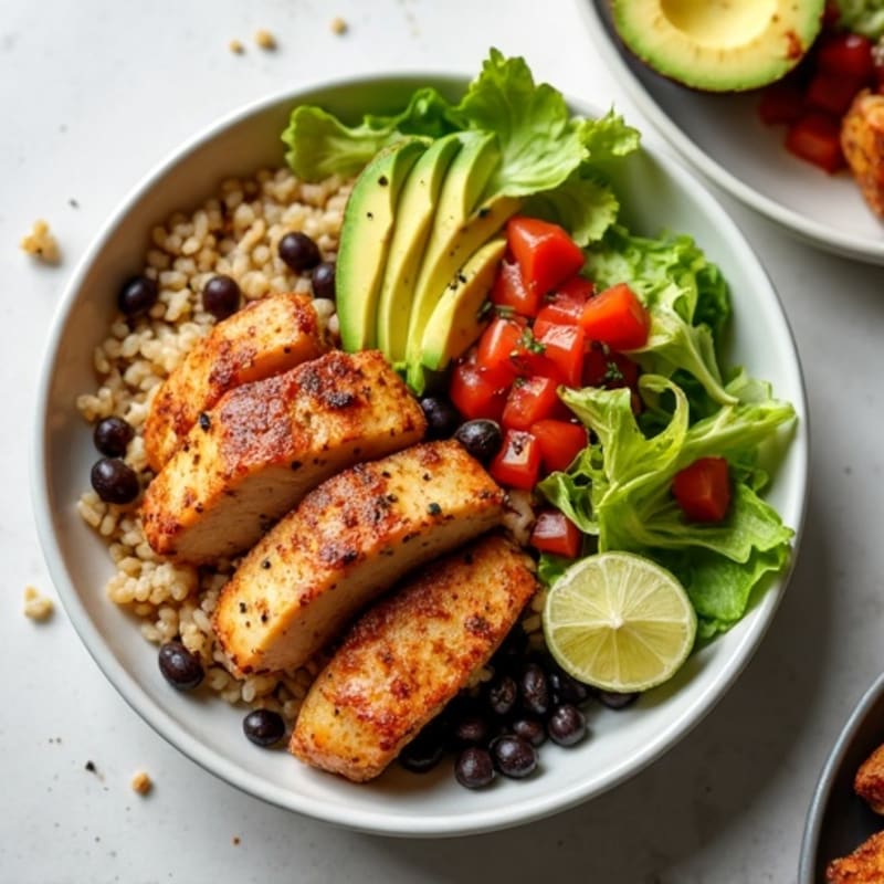Spicy Chicken Taco Bowls with Fresh Pico and Creamy Avocado