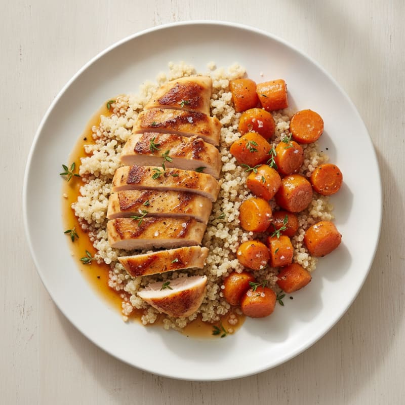 Maple Glazed Roasted Carrots with Chicken