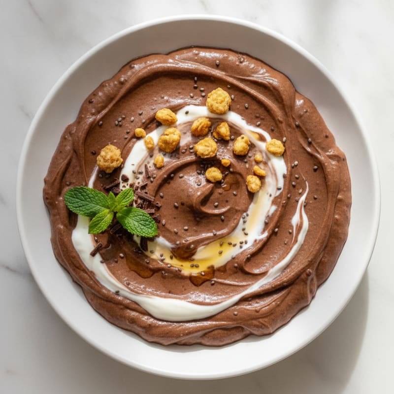 Silky Chocolate Protein Pudding with Greek Yogurt
