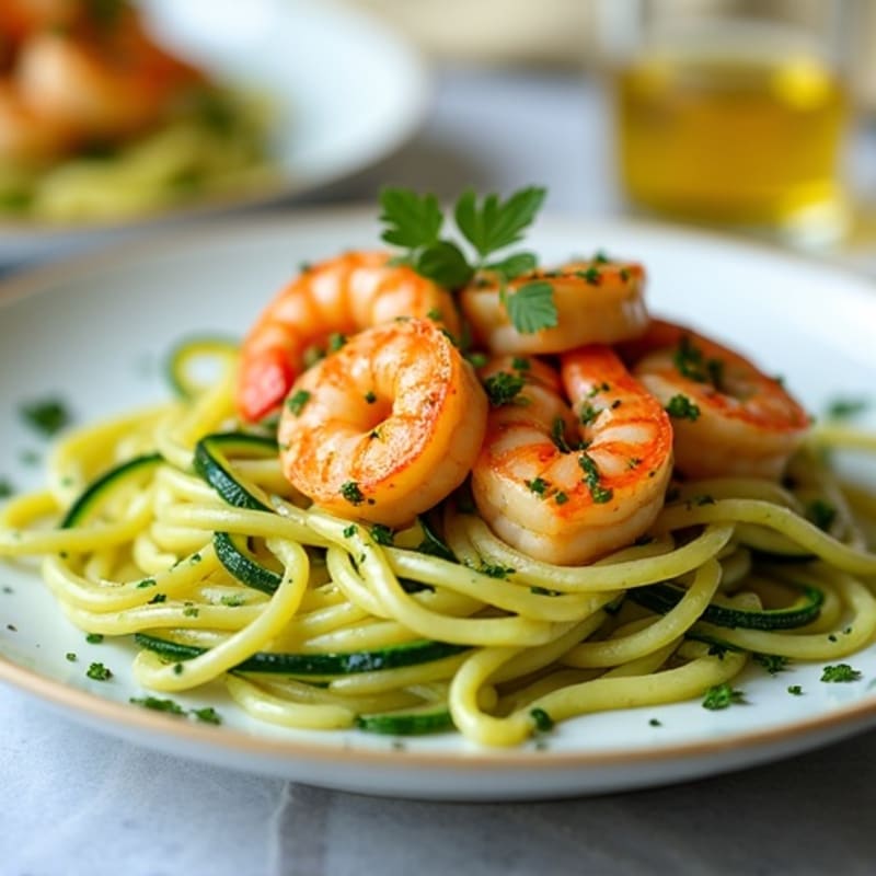 Citrus-Garlic Shrimp with Zucchini Noodles