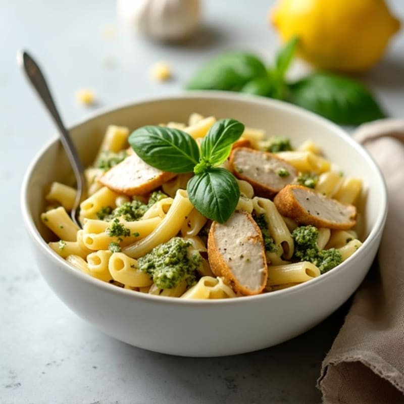 Creamy Pesto Chicken Pasta with Fresh Herbs
