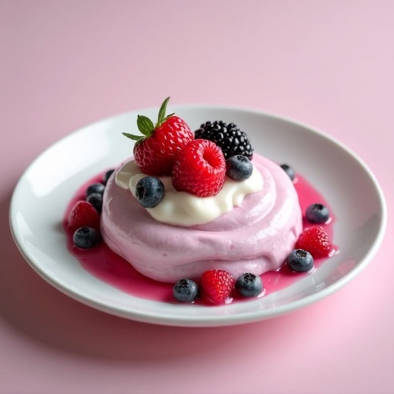Silky Greek Yogurt Protein Mousse with Mixed Berries