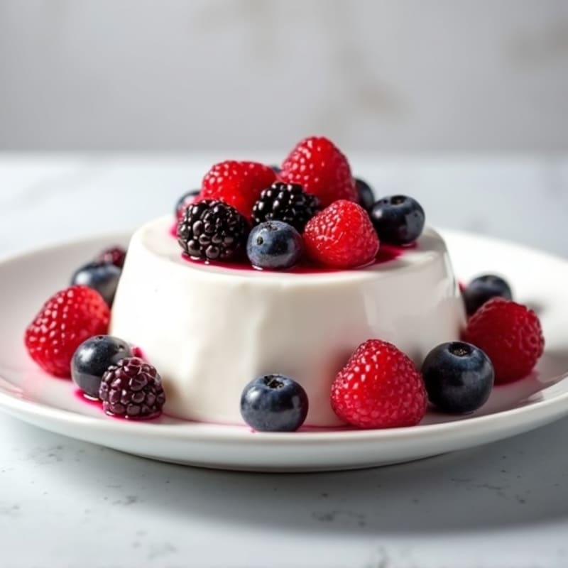 Silky Greek Yogurt with Mixed Berries
