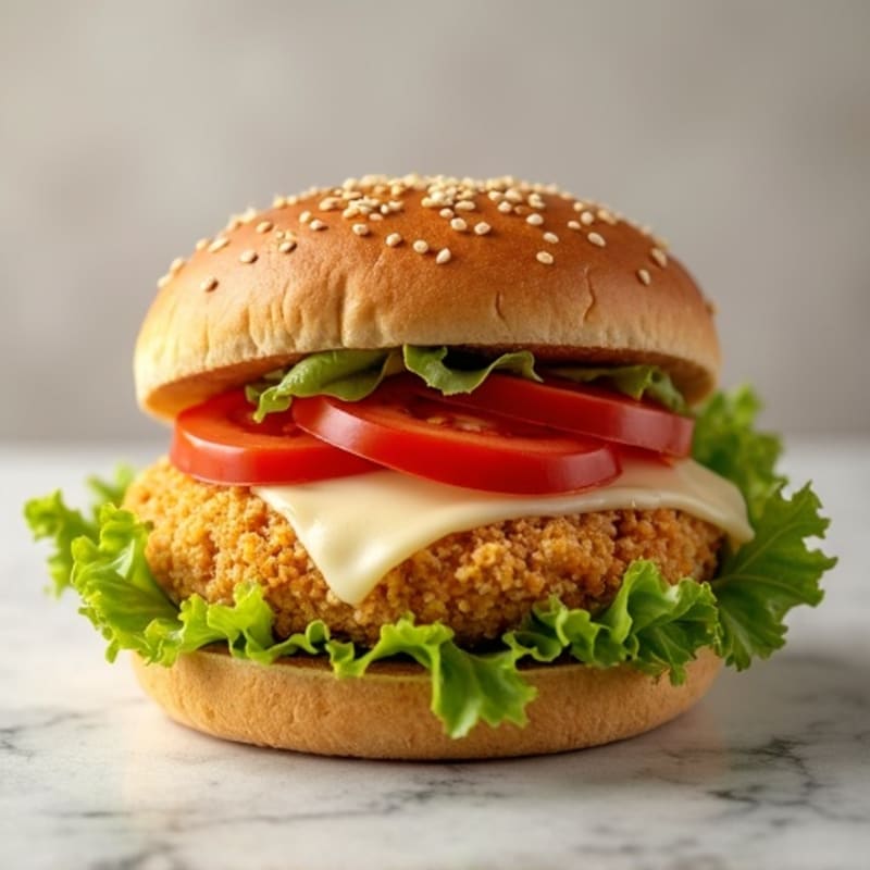 Crispy Mozzarella Chicken Burger