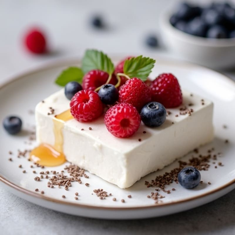 Greek Yogurt Protein Mousse with Mixed Berries