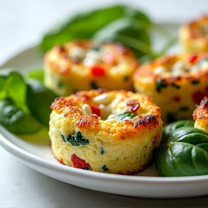 Protein-Packed Baked Egg Bites with Spinach and Feta