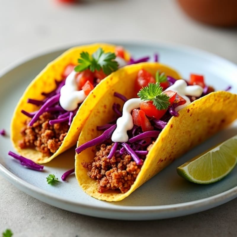 Spicy Ground Turkey Tacos with Crunchy Cabbage Slaw