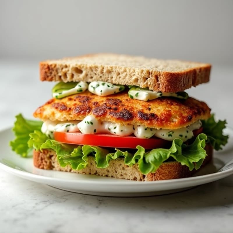Herb-Roasted Chicken and Greek Yogurt Salad Sandwich