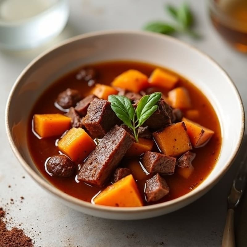 Rich Cocoa-Spiced Beef and Sweet Potato Stew