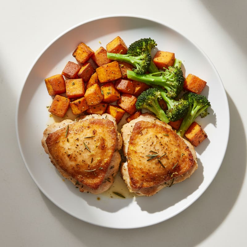 Crispy Lemon Herb Chicken Thighs