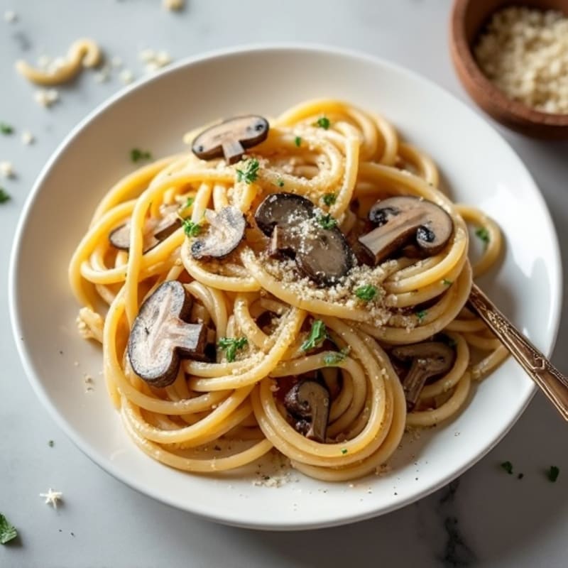 Creamy Truffle Mushroom Whole Wheat Pasta