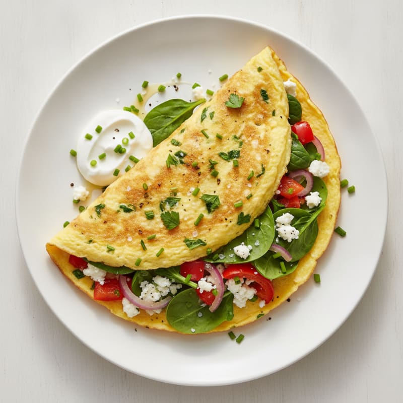 Garden Vegetable Omelette with Herbs