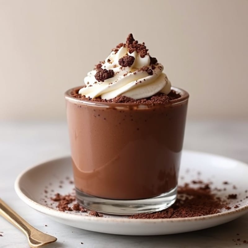 Silky Chocolate Protein Pudding with Chia Seeds