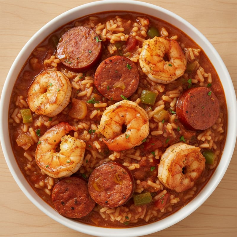 Creole Jambalaya with Sausage and Shrimp