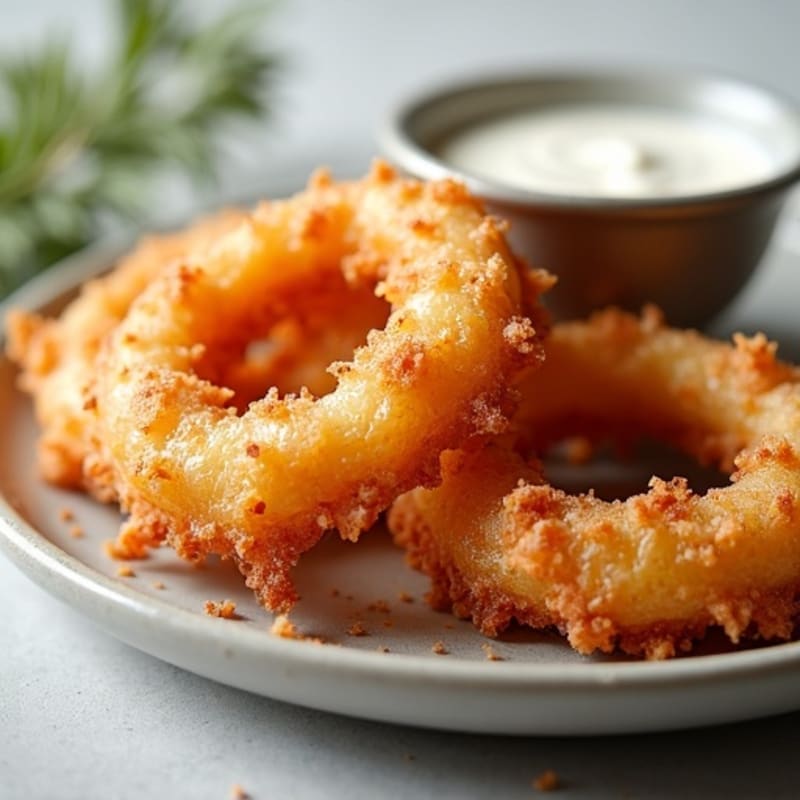Crispy Baked Onion Rings with Almond Flour Coating