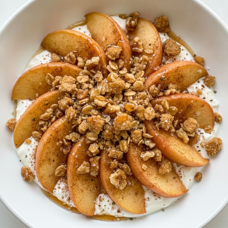 Baked Apple with Cinnamon Crumble