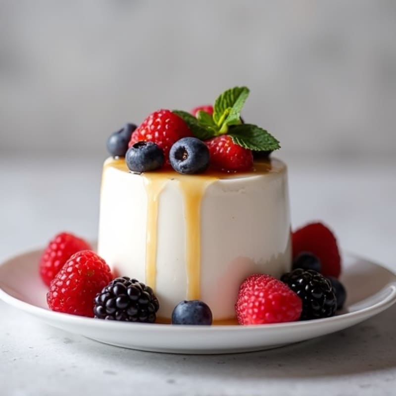 Creamy Greek Yogurt Protein Mousse with Mixed Berries