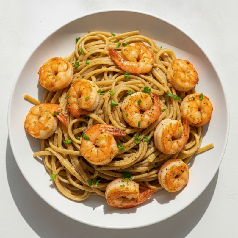 Garlic Butter Shrimp Scampi with Linguine