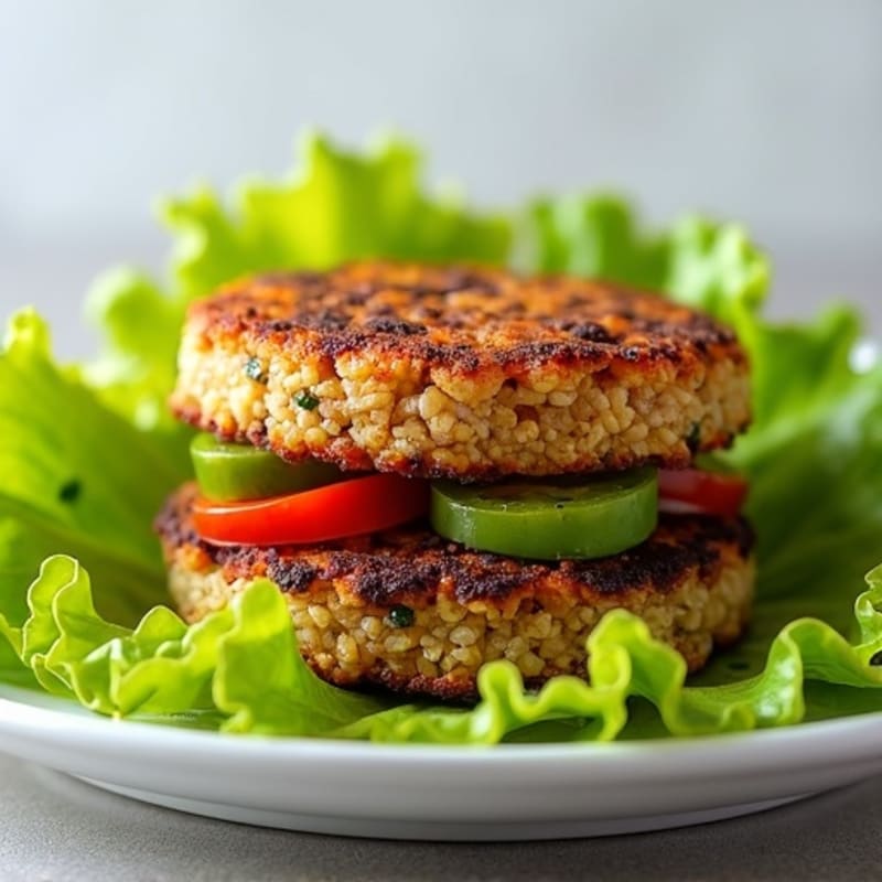 Crispy Black Bean Quinoa Burger Lettuce Wrap