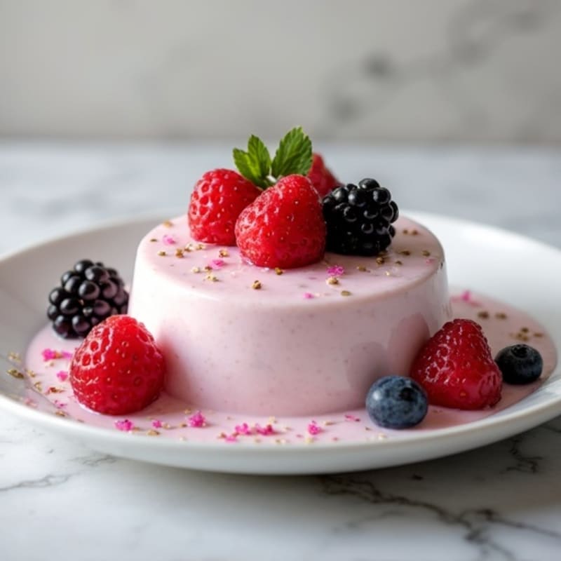 Silky Greek Yogurt Protein Pudding with Fresh Berries