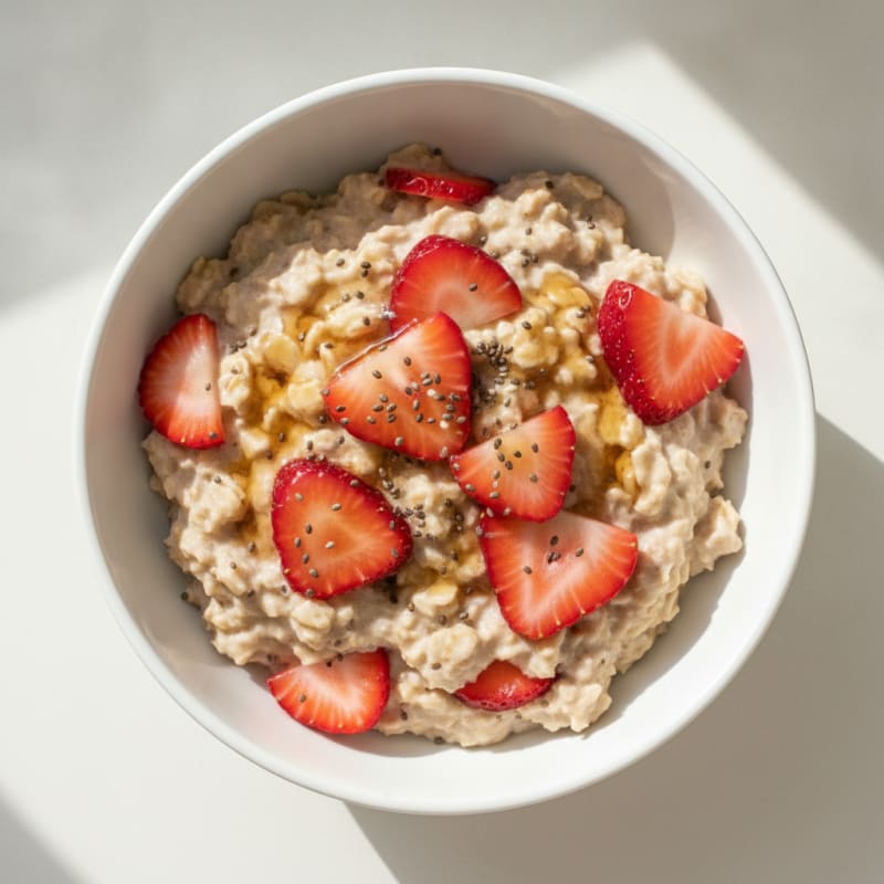 Strawberry Shortcake Overnight Oats