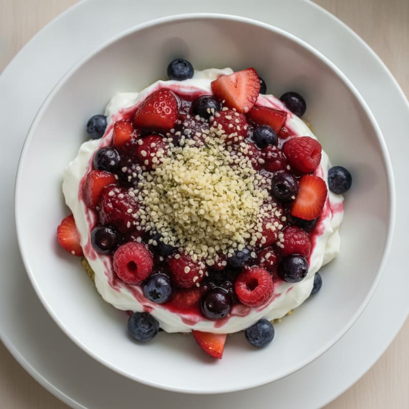 Greek Yogurt Protein Parfait with Mixed Berries