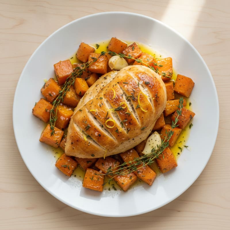 Lemon Herb Roasted Chicken with Root Vegetables