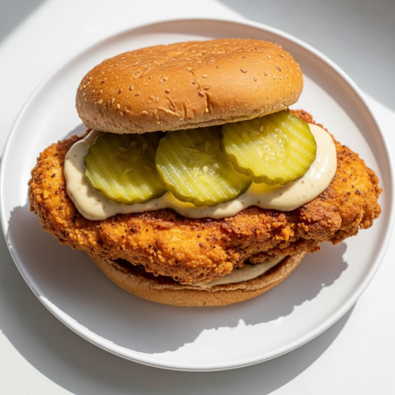 Buttermilk Fried Chicken Sandwich with Pickles