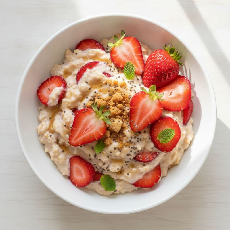 Strawberry Shortcake Overnight Oats