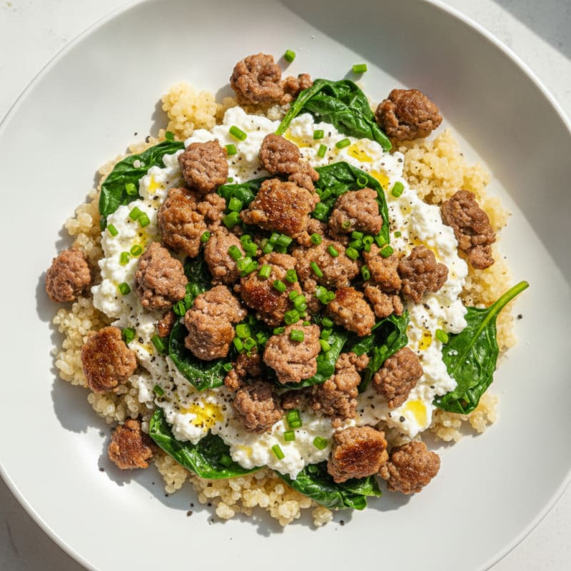 Savory Beef and Cottage Cheese Bowl