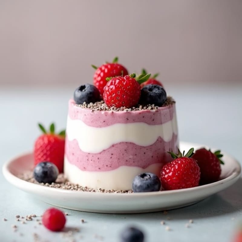 Silky Greek Yogurt Protein Mousse with Berries