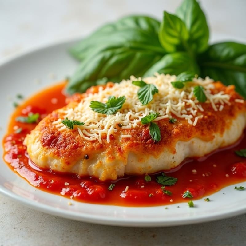 Crispy Baked Chicken Parmesan with Fresh Herbs