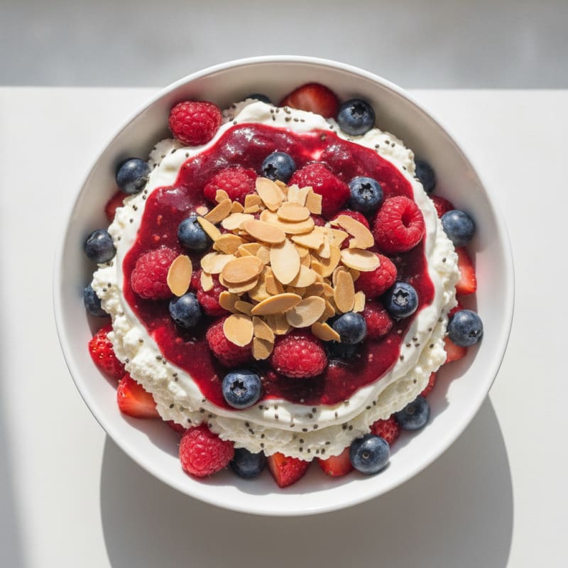 Creamy Greek Yogurt Protein Parfait with Mixed Berries