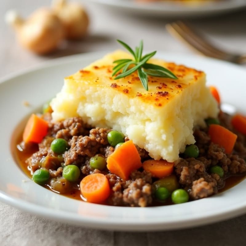 Creamy Potato Topped Lean Ground Beef and Vegetable Shepherd's Pie