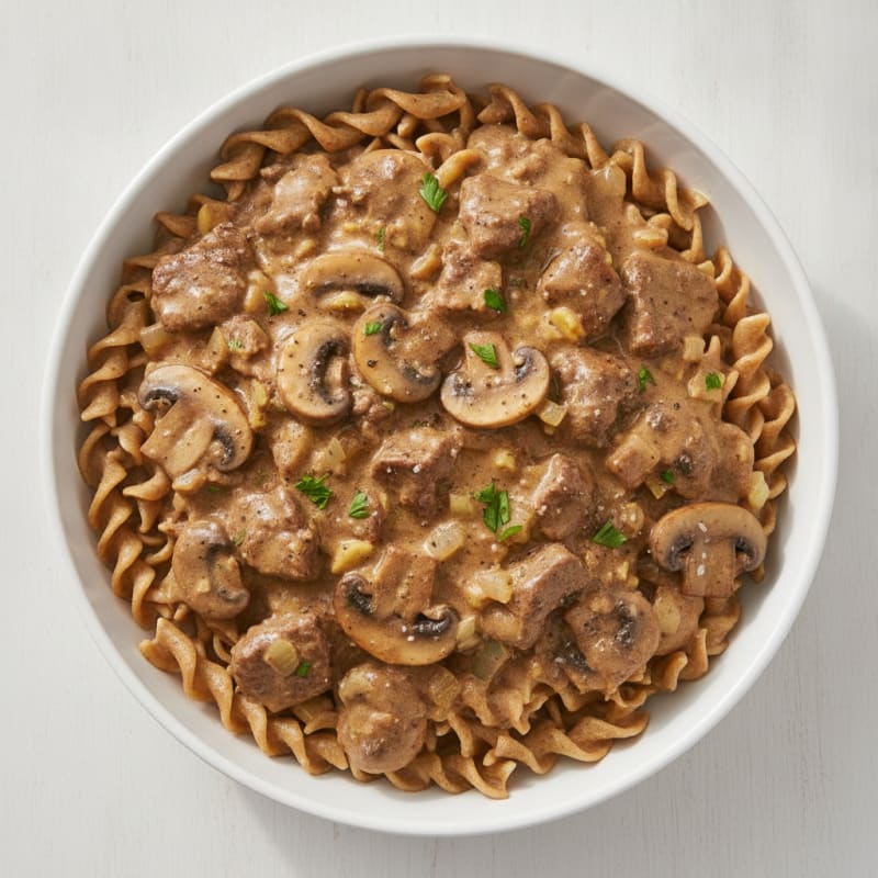 Beef Stroganoff with Mushroom Gravy