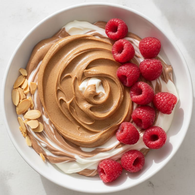 Silky Greek Yogurt with Chocolate Protein and Almond Butter