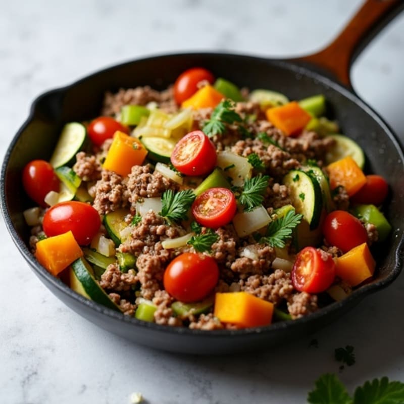 Lean Ground Beef and Veggie Skillet