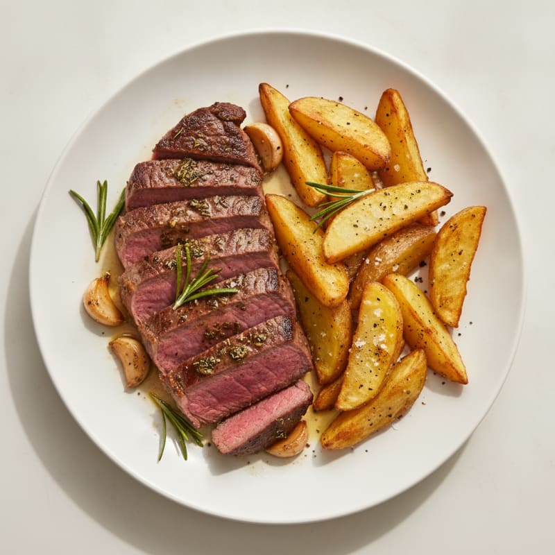 Garlic Herb Steak with Air-Fried Potatoes