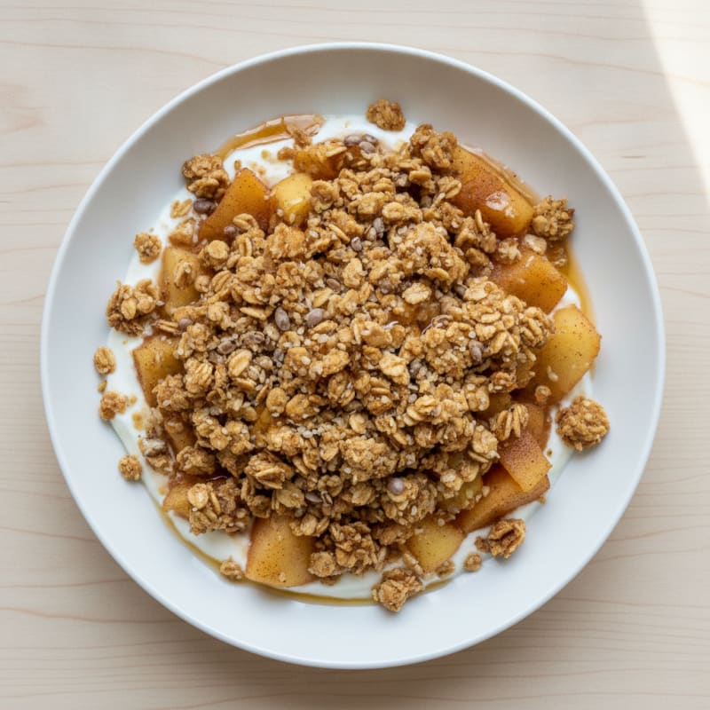 Baked Apple Crumble with Oat Topping