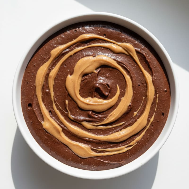 Silky Chocolate Protein Pudding with Peanut Butter Swirl