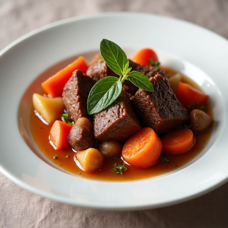 Hearty Braised Beef and Root Vegetables