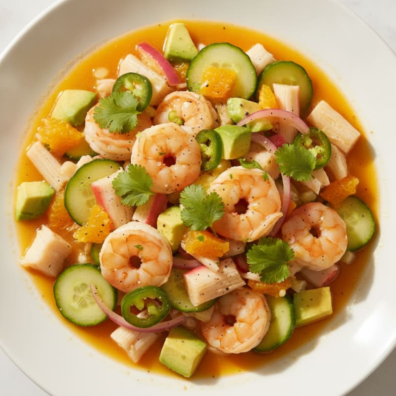 Citrus Marinated Imitation Crab Ceviche