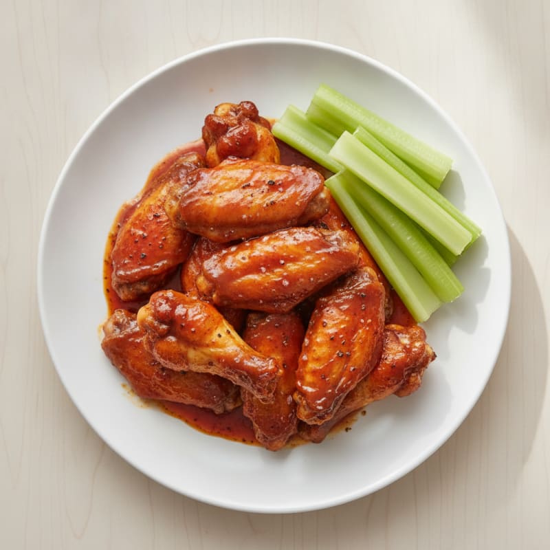 Spicy BBQ Glazed Chicken Wings